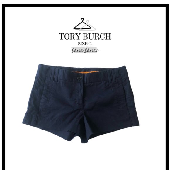 Navy Blue Tory Burch Short Shorts - Picture 1 of 4